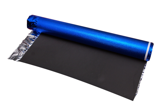 Black Acoustic Floor Underlayment EVA Foam  Blue Aluminum Film 3mm Foam Underlay
